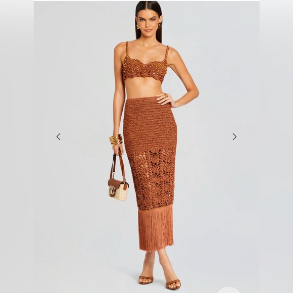 Retrofete Crochet Top and Skirt Set - Picture 1 of 4